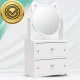 Cosmetics Organizer with Mirror, White, 34x16x13 cm