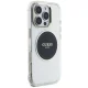 Guess IML Metal Colored Circle Classic Logo MagSafe Case for iPhone 16 Pro, Black