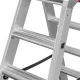 Hailo Master D100 Double-Sided Stepladder, 2 x 5 Steps, Silver