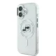 Karl Lagerfeld IML Metal Karl&Choupette Head MagSafe dėklas iPhone 16 Plus, baltas