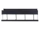 Hanging Wall Shelf with Hooks and Railing, 30 cm, Black