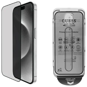Apsauginis stiklas Guess Screen Protector Privacy 2.5D Outline skirtas iPhone 16 Pro