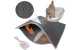 PetWant Double Layer Reusable Hygiene Cat Litter Tray Mat, Gray