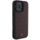 Mercedes iPhone 16 Pro Max Case Waves Leather, Red