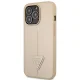 Guess Saffiano Triangle Logo Case for iPhone 13 Pro / 13, Beige