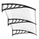 Double Door Canopy 200x100 cm Polycarbonate Entrance Awning MultiGarden