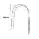 Garden Arch LUARO Metal Arbor for Climbing Plants Roses 7.9 x 4.6 ft, Black