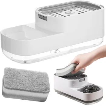 Kitchen Dish Soap Dispenser with Sponge