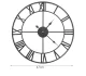 Ruhhy 01562 Wall Clock with Roman Numerals, Retro Loft 3D, 47 cm, Black