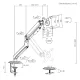 Single Monitor Arm Mount 17-32\" 9kg Silver