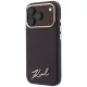 Karl Lagerfeld Saffiano Small Script Metal Logo MagSafe Case iPhone 17/18 Pro Max Burgundy