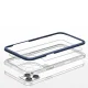 Clear Case for iPhone 12 Pro Max Hybrid Armor Clear 3 in 1, Blue Frame