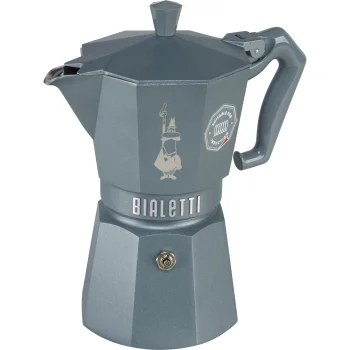 Bialetti Moka Exclusive Induction Espresso Maker, 6 Cups, Grey