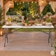 MultiGarden Folding Catering and Garden Table 153x70 cm, White