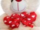 Plush Teddy Bear with Heart Soft Cuddly Toy Gift 30cm, Cream