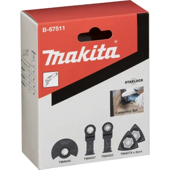 Makita B-67511 Multi-Tool Carpentry Accessory Set, Starlock, 5 Pieces