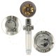 Water Saving Shower Head with Filter, Silver/Gold, without Hose