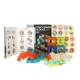 Magnetic Building Blocks with Marble Run and Lights, 49 Pieces