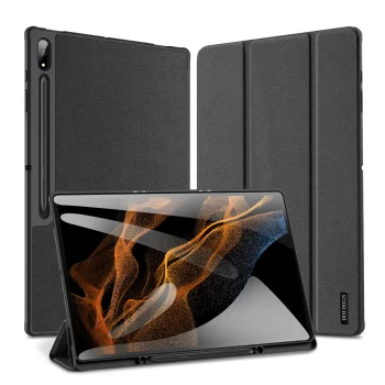 Dux Ducis Domo Flip Case for Samsung Galaxy Tab S8 / S9 Ultra, Black