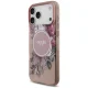 Guess IML Flowers Pearl Strap MagSafe case for iPhone 18 Pro Max / 17 Pro Max, pink