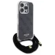Guess iPhone 16 Pro Case Crossbody Cord 4G Print with Lanyard, Black
