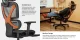 Ergonomic Office Chair with Headrest and Footrest, Black and Orange