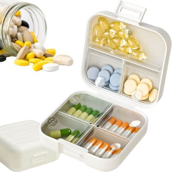 7 Day Pill Organizer Weekly Pill Box, Travel Medicine Case for Vitamins Supplements
