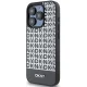 DKNY iPhone 15 Pro Case Leather Printed Pattern Metal Logo MagSafe, Black