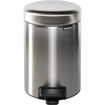 Brabantia NewIcon Pedal Bin, 3 L, Brilliant Steel