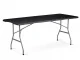 Plonos Folding Catering Table and 2 Benches Set 180cm Black