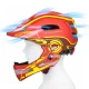Wozinsky Kids\' Full Face Bike Helmet with USB Rear Light S, Red and Yellow