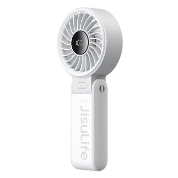 Rankinis ventiliatorius Jisulife Life7 3600 mAh nešiojamas USB ventiliatorius - pilkas