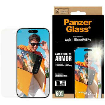 PanzerGlass Armor Anti-Reflective EasyAligner Tempered Glass  iPhone 17 / 16 Pro