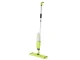 Flat mop with spray, rotating head, 3 microfiber pads, green