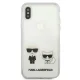 Karl Lagerfeld Karl & Choupette dėklas iPhone XS Max, skaidrus