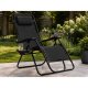 Sofotel Chillwell Folding Garden Lounger with Cushion, Black