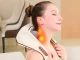 Wireless Neck and Shoulder Massager with Heating Function, White/Brown