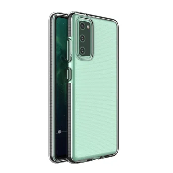 Spring Case Cover for Samsung Galaxy A72 4G, Clear with Black Frame