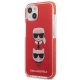 Karl Lagerfeld iPhone 13 mini Case Karl&Choupette Head Red