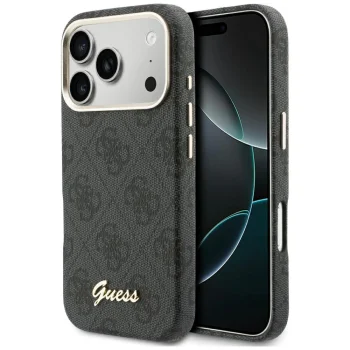 Guess 4G Script MagSafe Case for iPhone 17 Pro Max, Black
