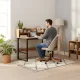 ModernHome Computer Desk with Hutch 120x60 cm Loft Style, Light Oak