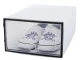 Shoe Organizer Box with Transparent Flap