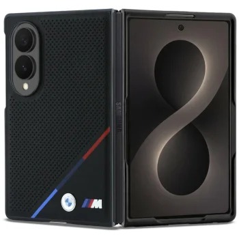 BMW M Leather Perforated MagSafe Case for Samsung Galaxy Z Fold 8 - Black