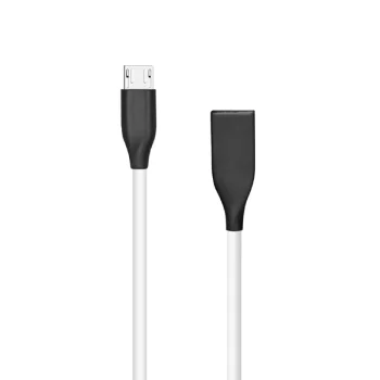 Extra Digital Silicone USB to Micro USB Cable, 1m, White