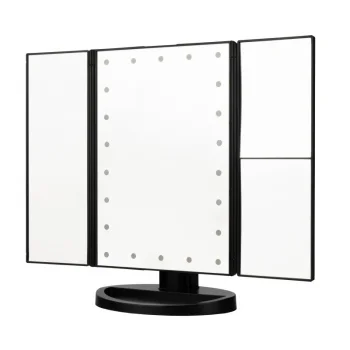 Humanas HS-ML04 Makeup Mirror with LED Lighting, Black