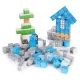 Multistore Magnetic Building Blocks for Kids, 124 Pieces, Winter Theme