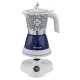 Ariete 1358CA Moka Capri Electric Espresso Maker, White/Blue