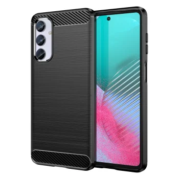 Flexible Carbon Pattern Case for Samsung Galaxy M54, Black