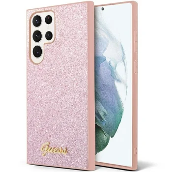 Samsung Galaxy S24 Ultra (SM-S928) Guess Glitter Script Case Cover (Guhcs24lhggshp), Pink
