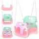 3-in-1 Baby and Toddler Swing Kruzzel Indoor Outdoor, Pastel